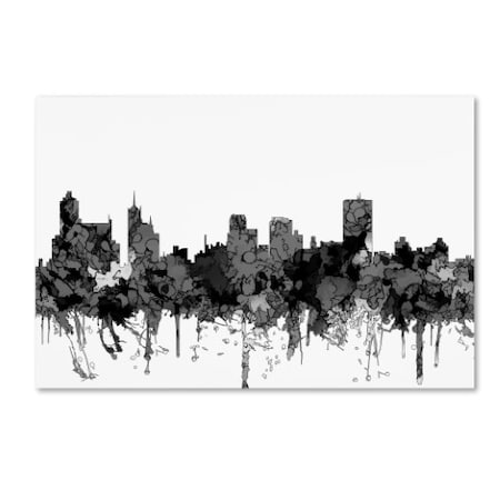 Marlene Watson 'Memphis Tennessee Skyline BW' Canvas Art,22x32